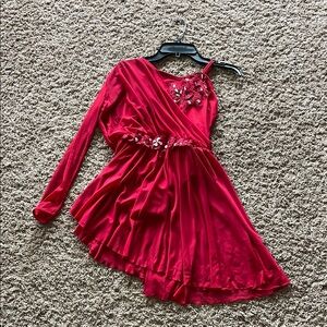 Elegant Red Kids Dress